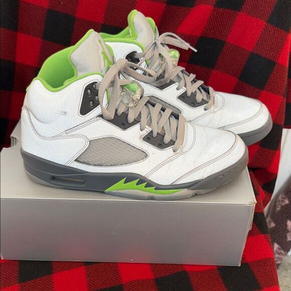 Air Jordan Retro 5 Green silver main image 15